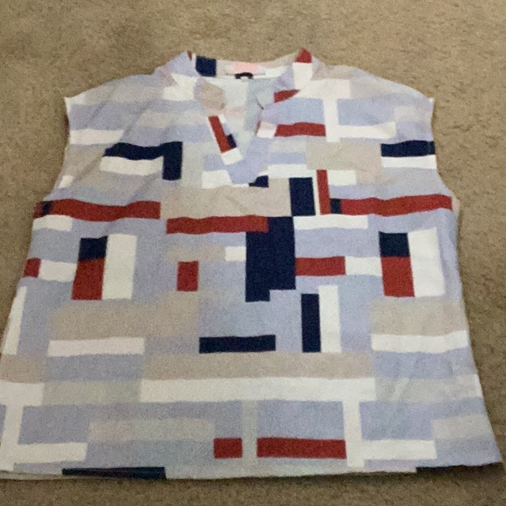 Geometric Sleeveless Top